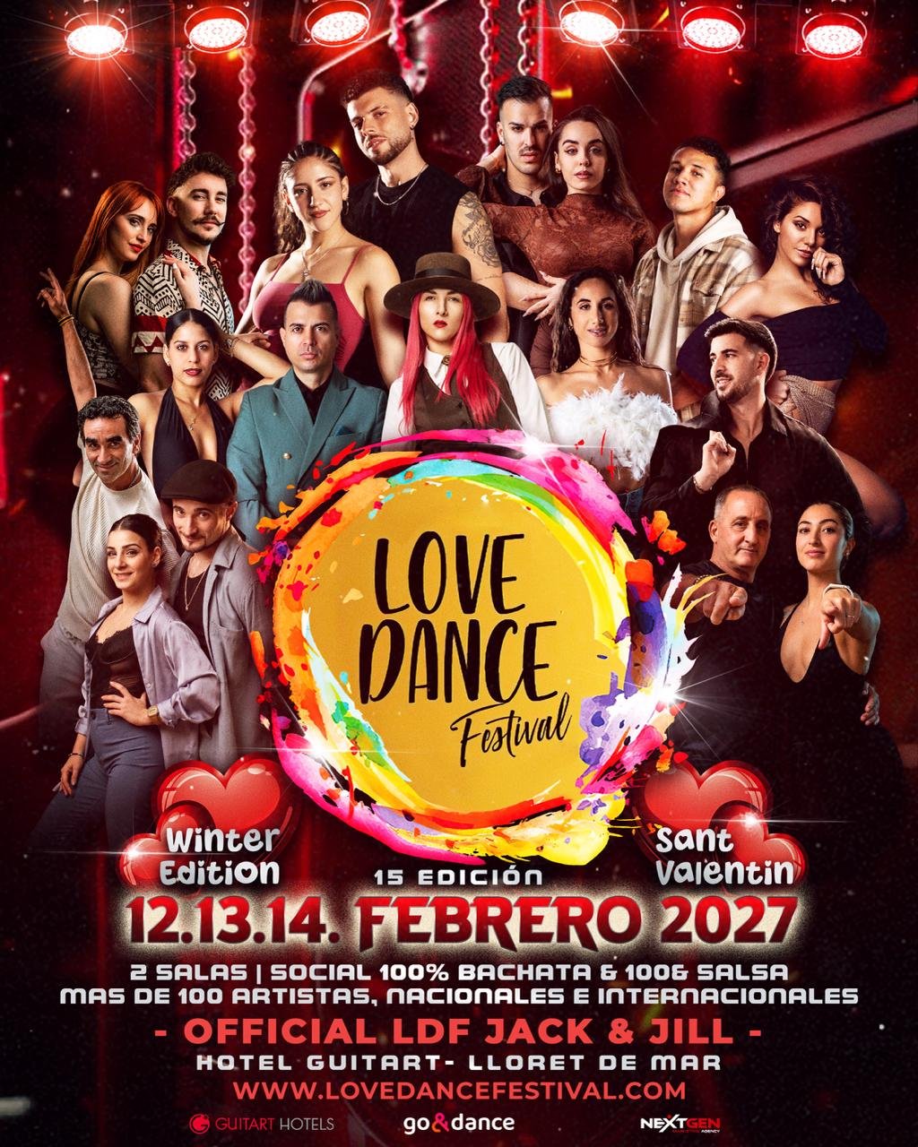 Official poster for Love Dance Festival 2027, Lloret de Mar, Spain