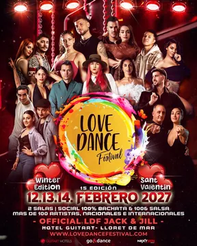 Official poster for Love Dance Festival 2027, Lloret de Mar, Spain