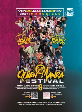 Official poster for Quien Manda Festival 2027, Aubagne, France