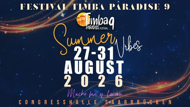 Official poster for Timba Paradise 2026, Saarbrücken, Germany